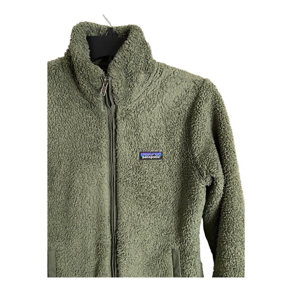 Patagonia small teddy full zip jacket green slightly matted - Picture 3 of 5